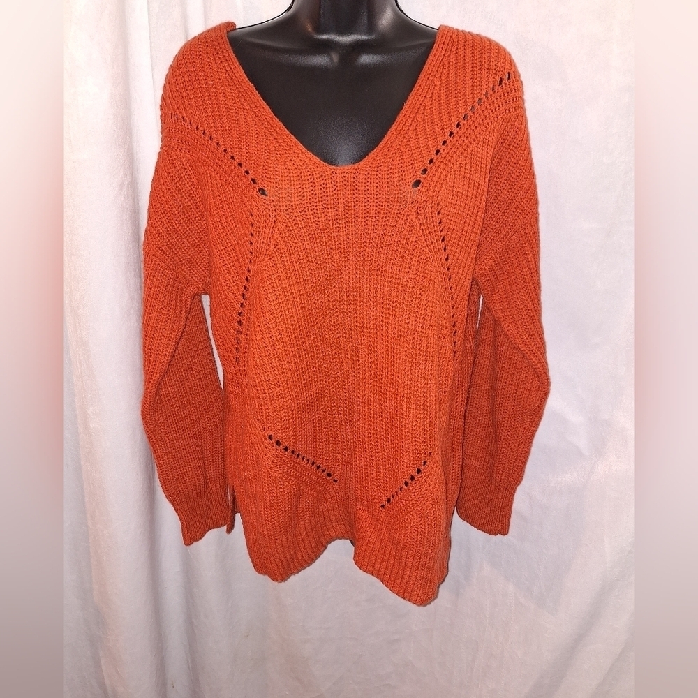 Charlotte Russe Vibrant Orange Knit Top